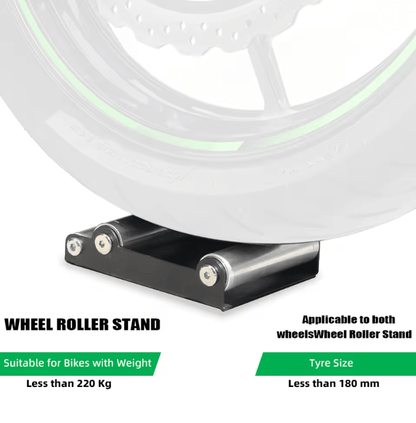 Motorcycle Tire Cleaning Stand Portable Roller Ramp For Chain And Wheel Maintenance 1
