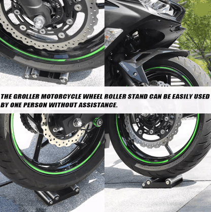 Motorcycle Tire Cleaning Stand Portable Roller Ramp For Chain And Wheel Maintenance 3