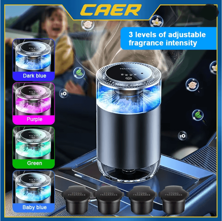 Smart Car Air Freshener Rechargeable Mist Diffuser with Adjustable Levels