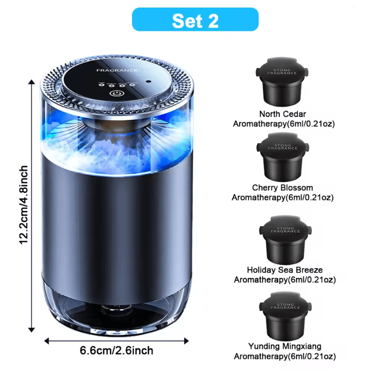 Smart Car Air Freshener Rechargeable Mist Diffuser With Adjustable Levels 6