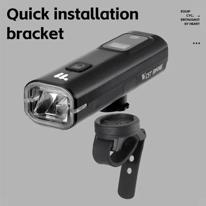 Intelligent Bike Headlight 400 Lumen Front Light With Quick Release Mount 2