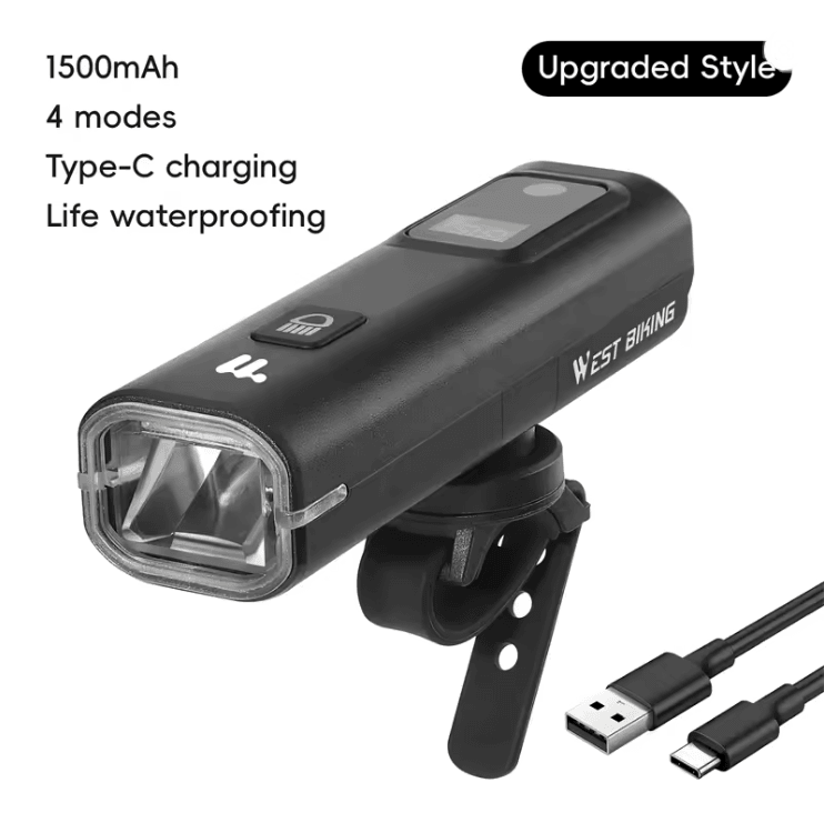 Intelligent Bike Headlight 400 Lumen Front Light With Quick Release Mount 4