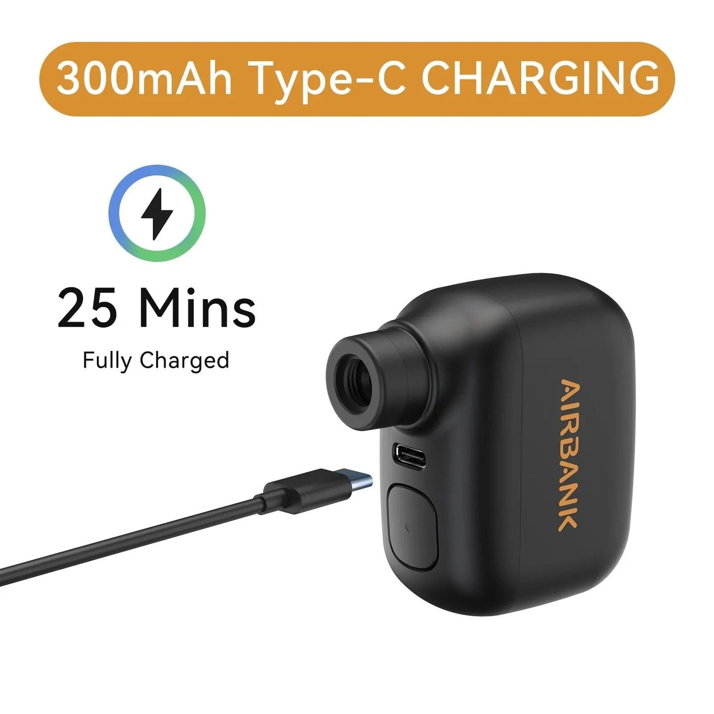 Mini Portable Bicycle Pump Rechargeable Air Inflator With 100PSI Pressure And Fast Type C Charging 1