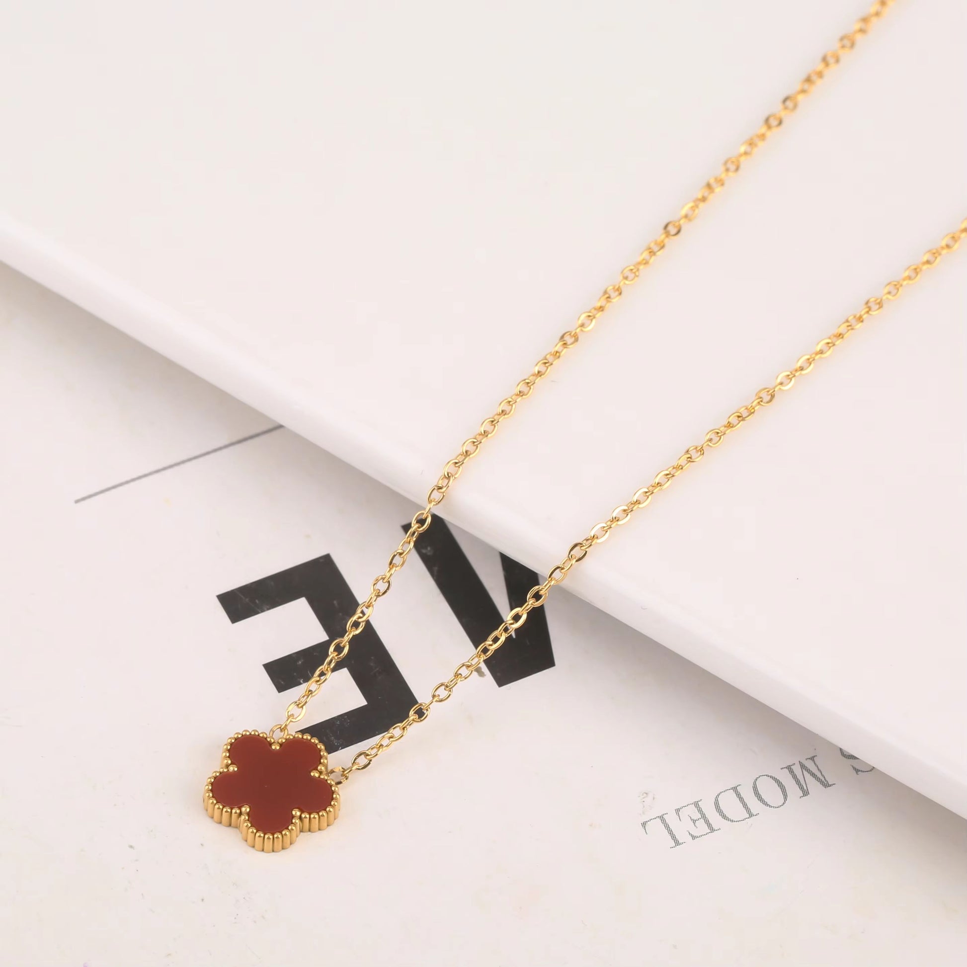 Luxury Gold Plated Clover Bracelet  Adjustable Stainless Steel 316L Flower Jewelry For Women 17