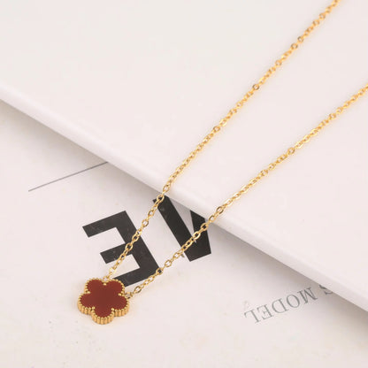Luxury Gold Plated Clover Bracelet  Adjustable Stainless Steel 316L Flower Jewelry For Women 17