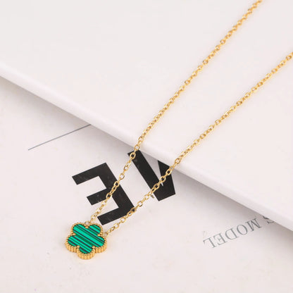 Luxury Gold Plated Clover Bracelet  Adjustable Stainless Steel 316L Flower Jewelry For Women 18