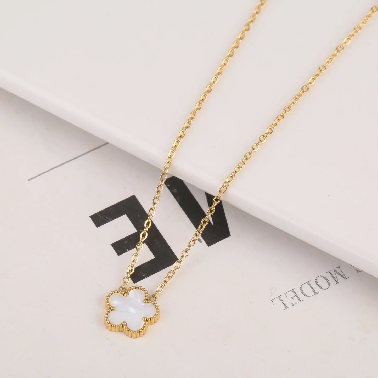Luxury Gold Plated Clover Bracelet  Adjustable Stainless Steel 316L Flower Jewelry For Women 19
