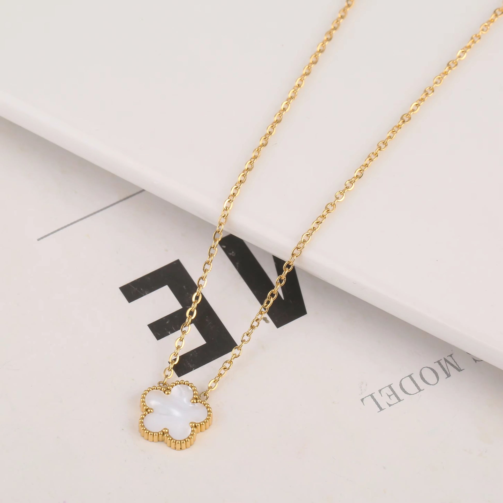 Luxury Gold Plated Clover Bracelet  Adjustable Stainless Steel 316L Flower Jewelry For Women 19