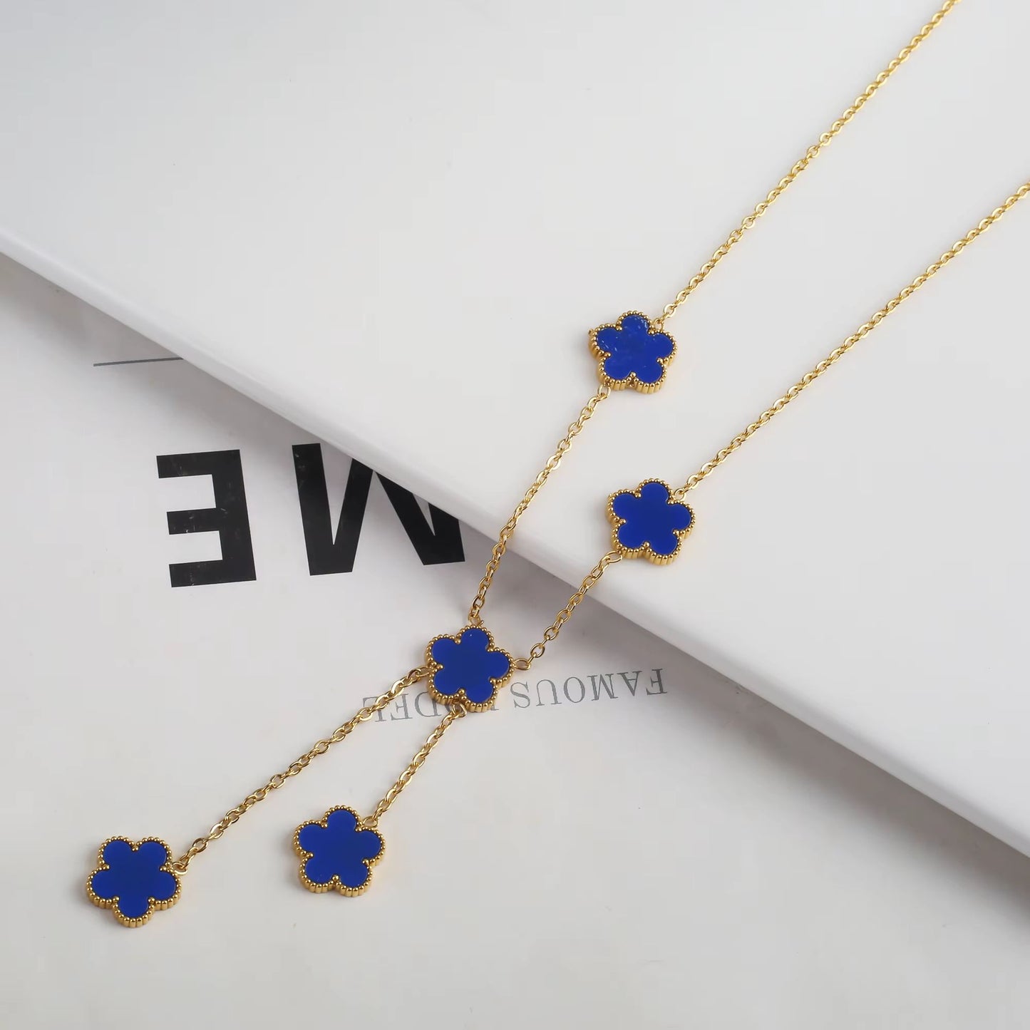 Luxury Gold Plated Clover Bracelet  Adjustable Stainless Steel 316L Flower Jewelry For Women 21