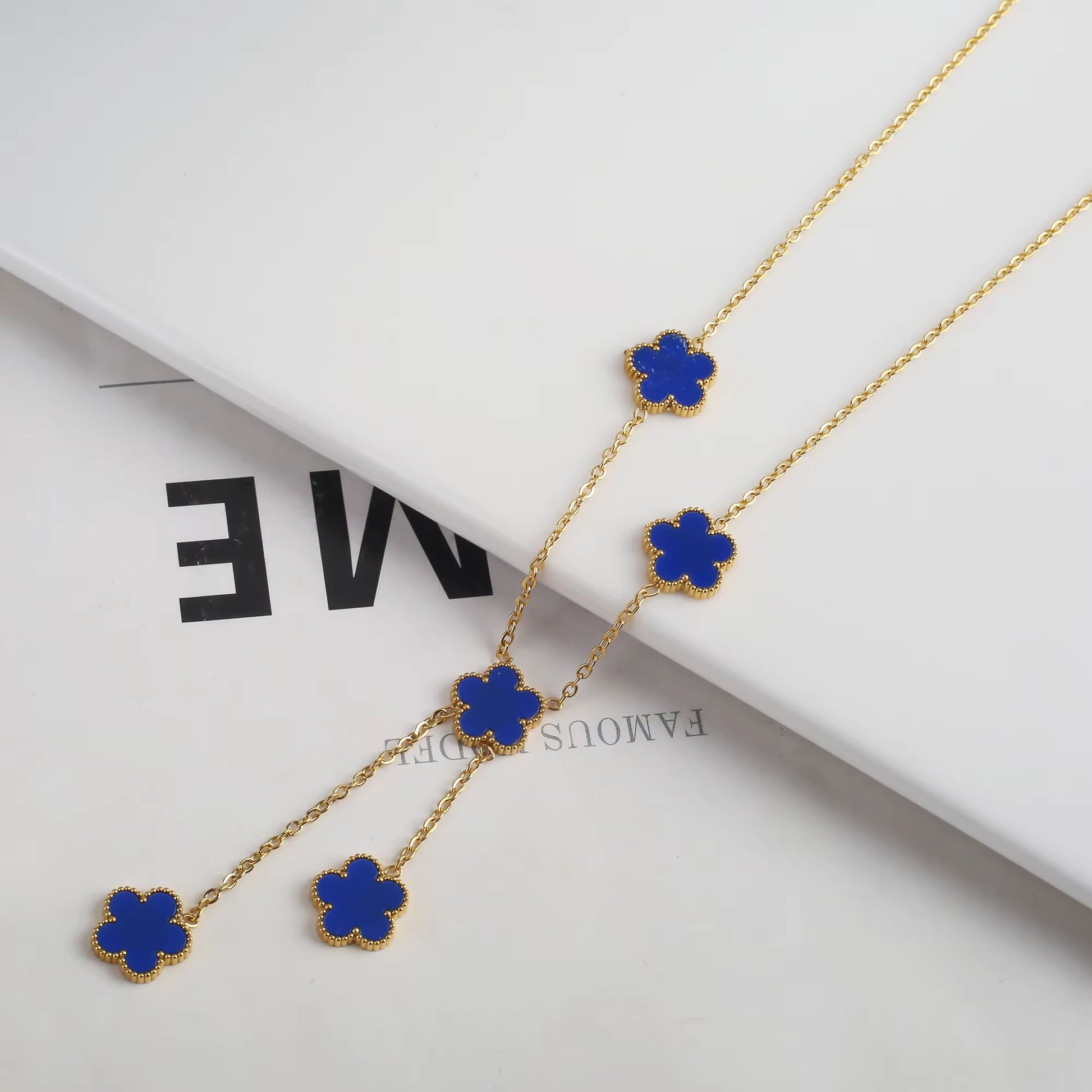 Luxury Gold Plated Clover Bracelet  Adjustable Stainless Steel 316L Flower Jewelry For Women 21
