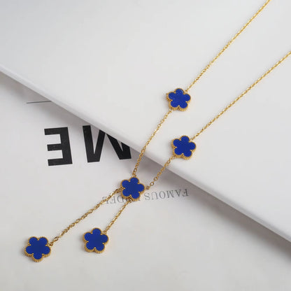 Luxury Gold Plated Clover Bracelet  Adjustable Stainless Steel 316L Flower Jewelry For Women 21