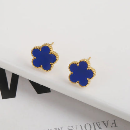 Luxury Gold Plated Clover Bracelet  Adjustable Stainless Steel 316L Flower Jewelry For Women 24