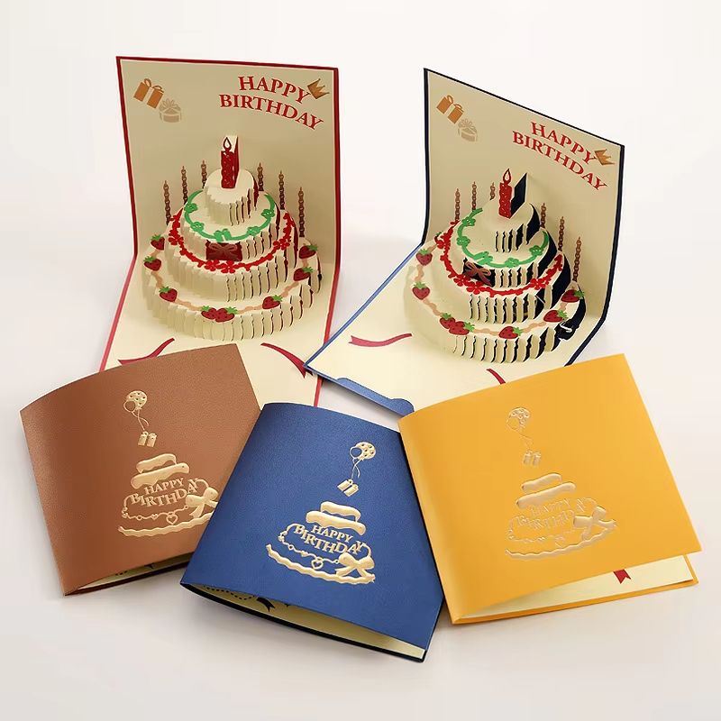 3D PopUp Musical Greeting Card  Birthday  Wedding LED Gift Card With Envelope 1