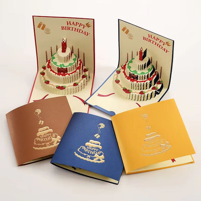 3D PopUp Musical Greeting Card  Birthday  Wedding LED Gift Card With Envelope 1