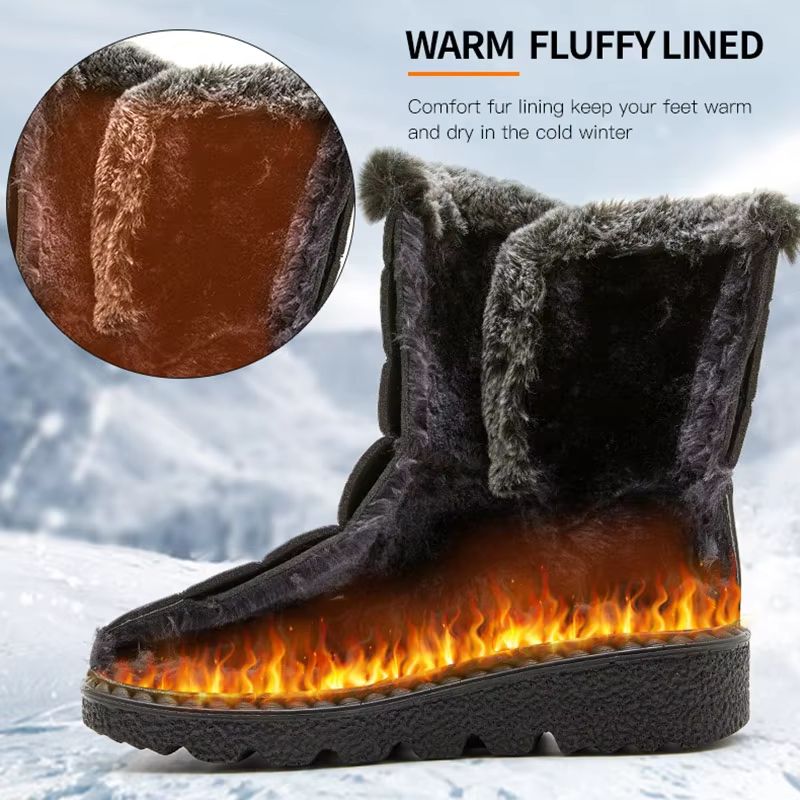 AuroraFur Waterproof Winter Boots  Womens Snow  FurLined Ankle Boots 2
