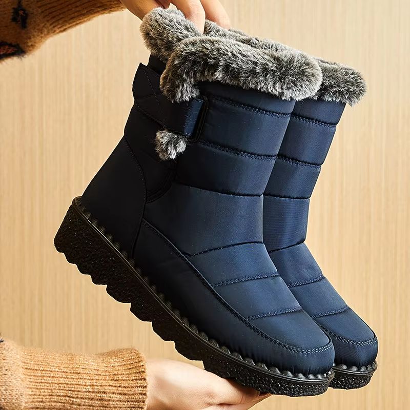 AuroraFur Waterproof Winter Boots  Womens Snow  FurLined Ankle Boots 7