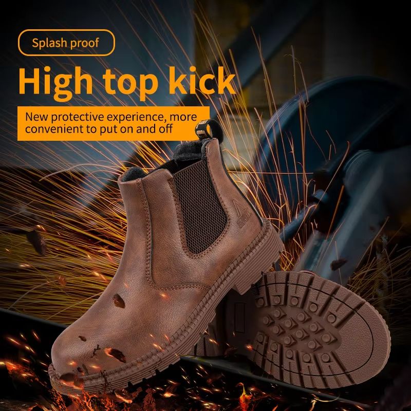 TitanGuard Waterproof SteelToe Work Boots  Mens Indestructible Leather Safety Footwear 3