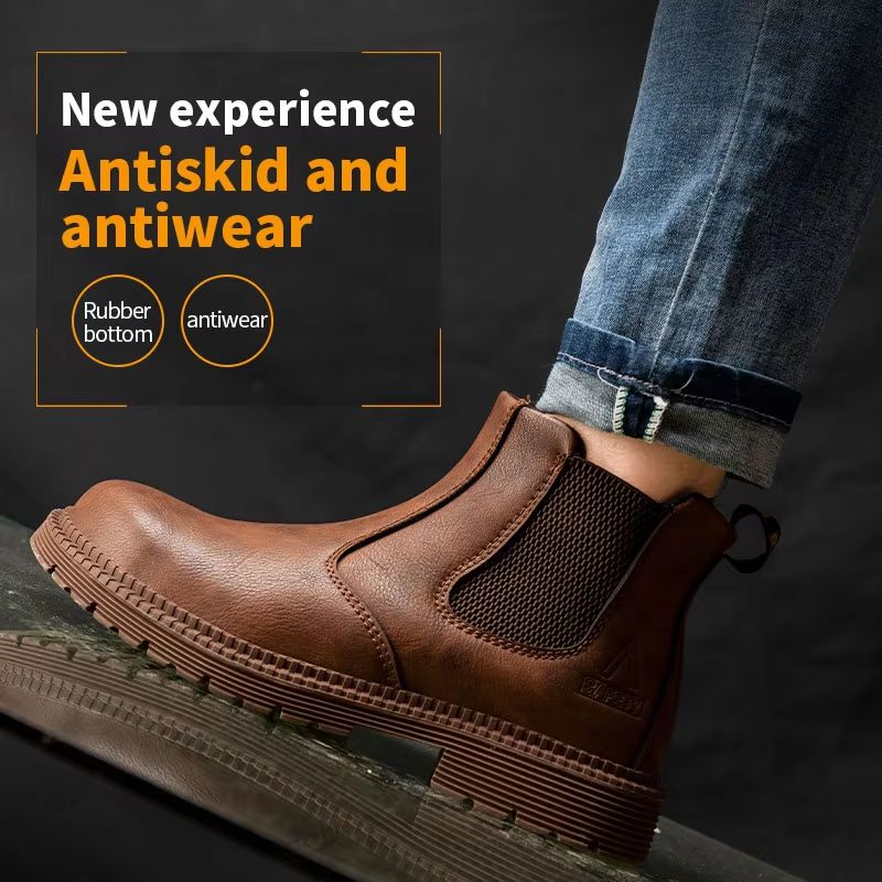 TitanGuard Waterproof SteelToe Work Boots  Mens Indestructible Leather Safety Footwear 5