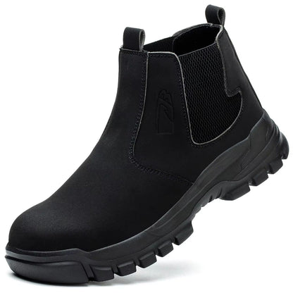 TitanGuard Waterproof SteelToe Work Boots  Mens Indestructible Leather Safety Footwear 6