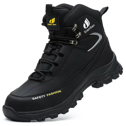 TitanGuard Waterproof SteelToe Work Boots  Mens Indestructible Leather Safety Footwear 10
