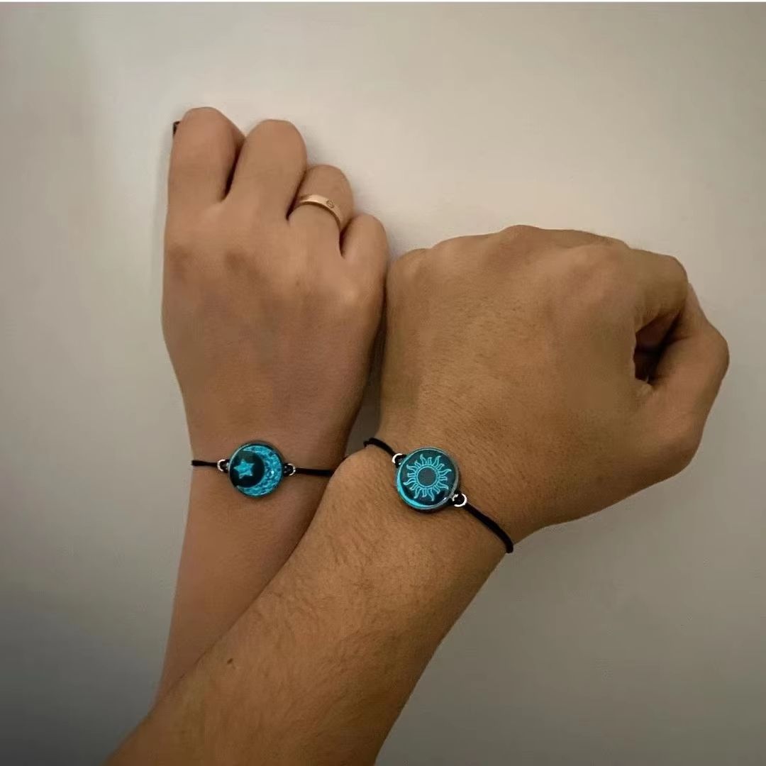 Romantic Sun  Moon Couple Bracelets  Handmade Braided Rope Jewelry For Men  Women 3