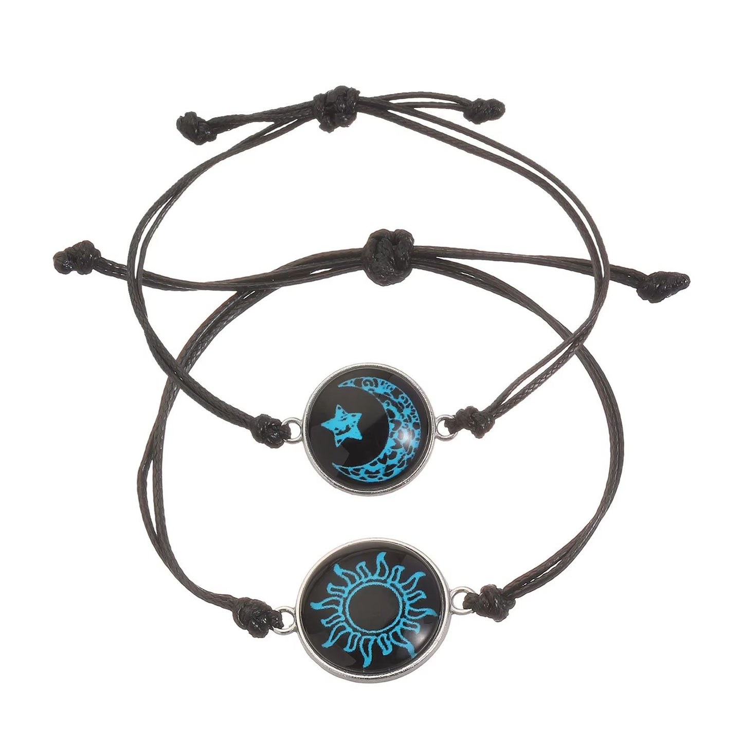 Romantic Sun  Moon Couple Bracelets  Handmade Braided Rope Jewelry For Men  Women 9