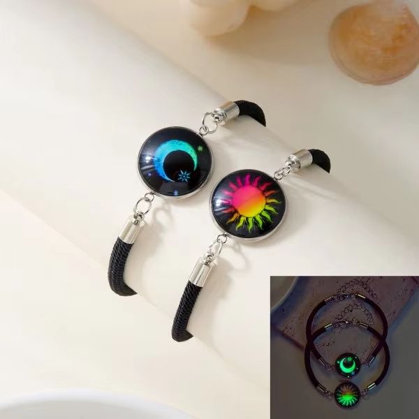 Romantic Sun  Moon Couple Bracelets  Handmade Braided Rope Jewelry For Men  Women 14