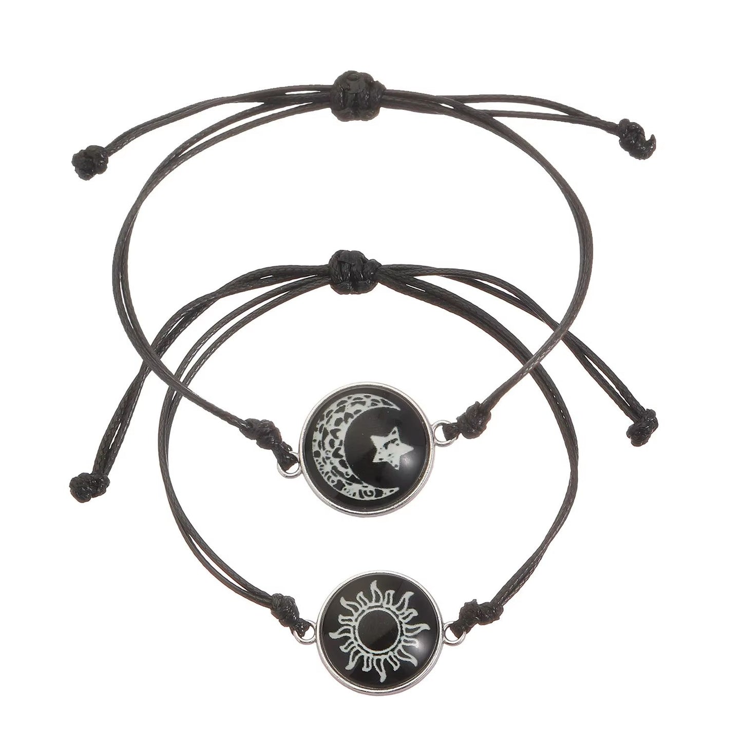 Romantic Sun  Moon Couple Bracelets  Handmade Braided Rope Jewelry For Men  Women 7