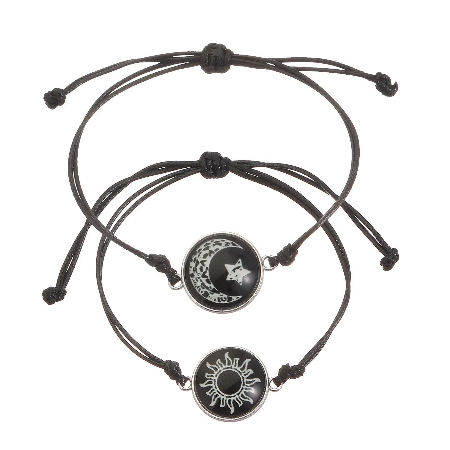Romantic Sun  Moon Couple Bracelets  Handmade Braided Rope Jewelry For Men  Women 7