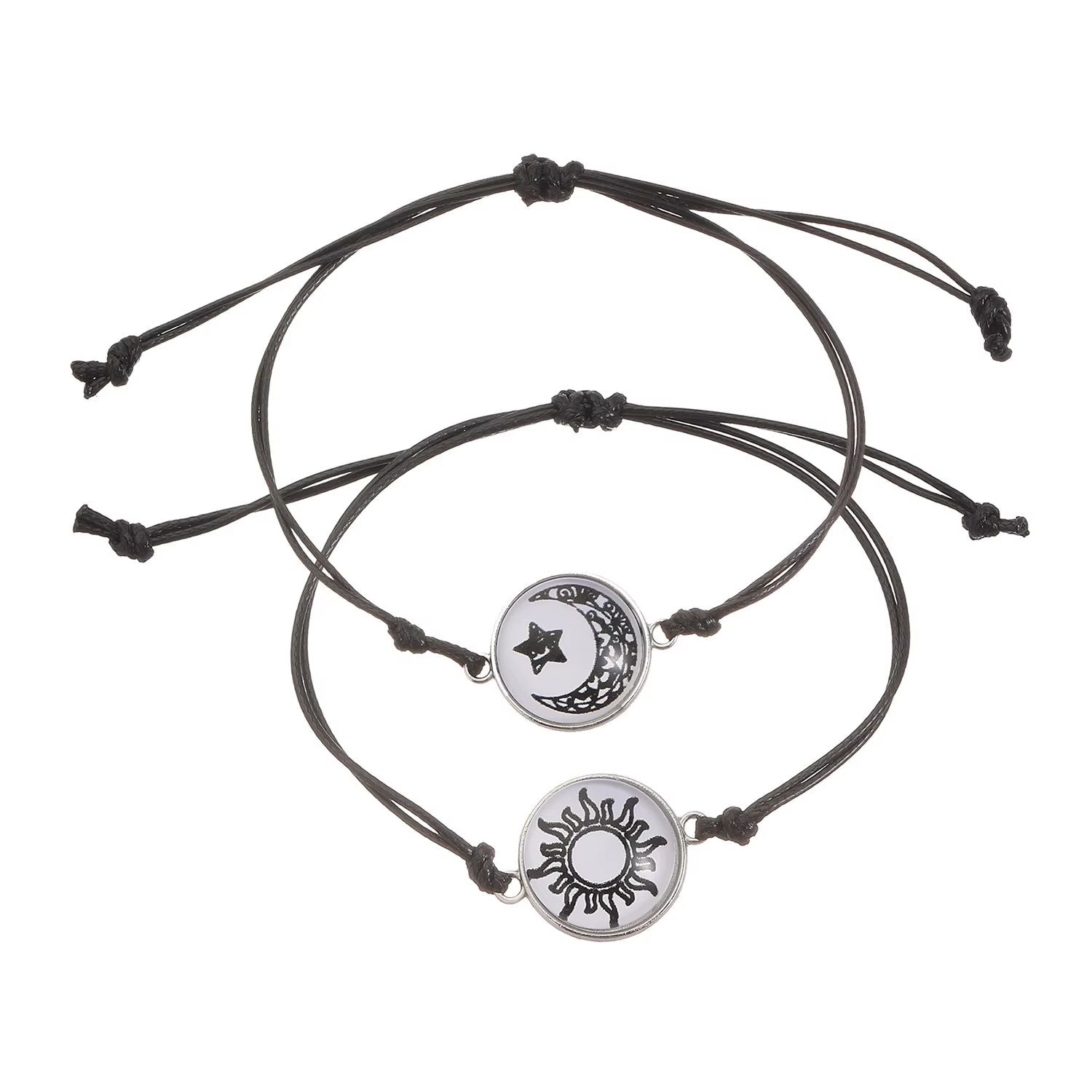 Romantic Sun  Moon Couple Bracelets  Handmade Braided Rope Jewelry For Men  Women 8