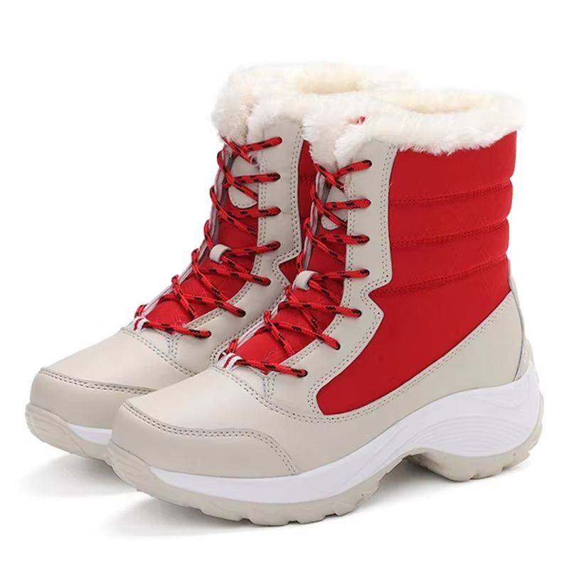 FrostLift Waterproof Wedge Snow Boots  Womens FurLined Platform Ankle  Thigh High Winter Boots 9