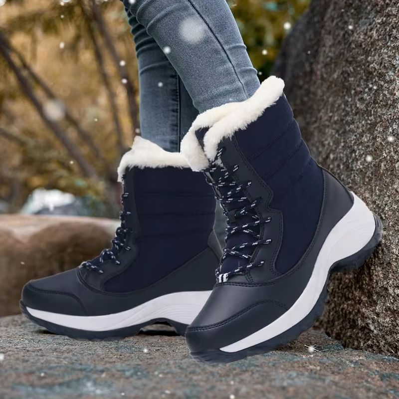 FrostLift Waterproof Wedge Snow Boots  Womens FurLined Platform Ankle  Thigh High Winter Boots 3