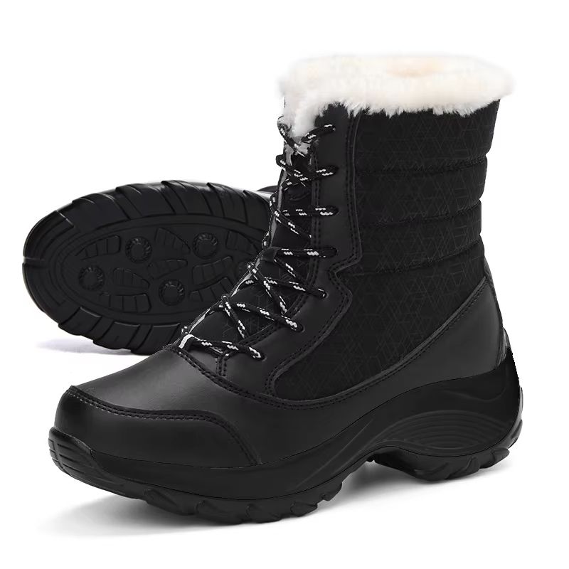 FrostLift Waterproof Wedge Snow Boots  Womens FurLined Platform Ankle  Thigh High Winter Boots 5