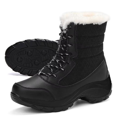 FrostLift Waterproof Wedge Snow Boots  Womens FurLined Platform Ankle  Thigh High Winter Boots 5