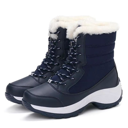 FrostLift Waterproof Wedge Snow Boots  Womens FurLined Platform Ankle  Thigh High Winter Boots 8