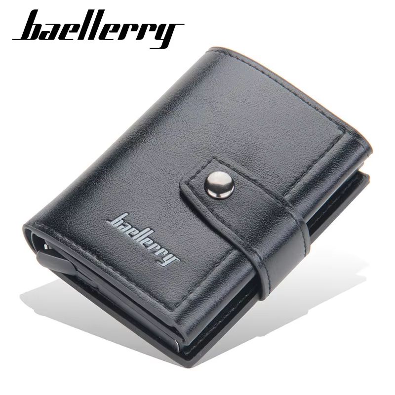 SlimShield RFID Men's Card Wallet with Hasp Closure