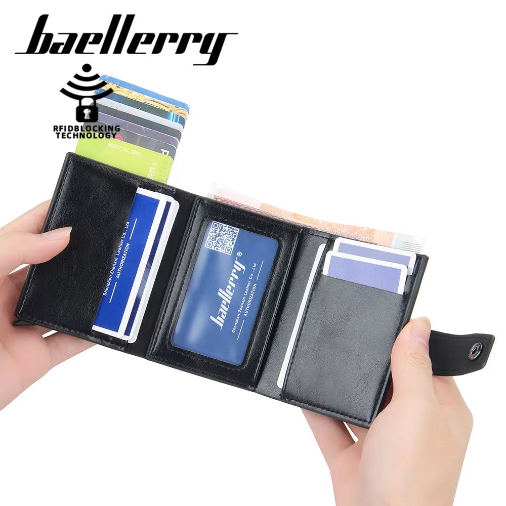 SlimShield RFID Mens Card Wallet With Hasp Closure 3