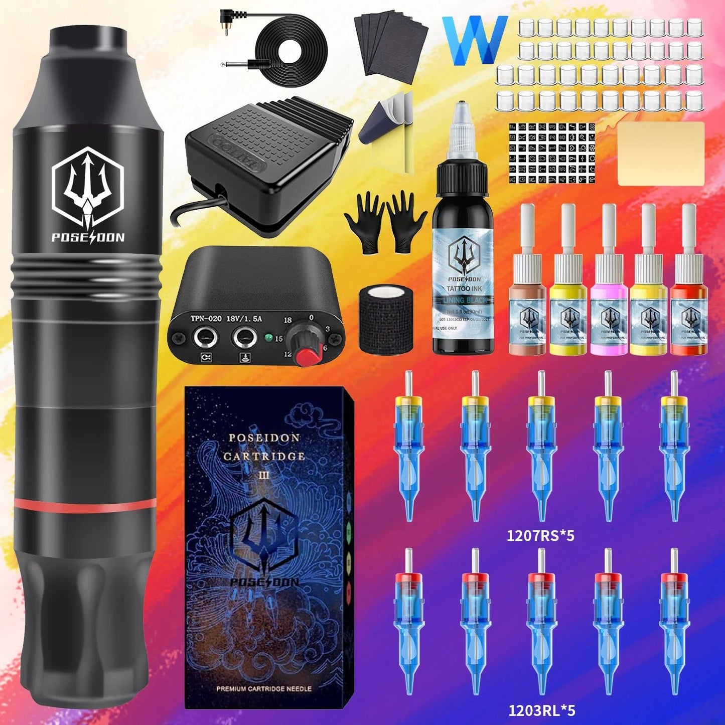Professional Tattoo Pen Kit With Needles And Accessories For Permanent Makeup And Body Art 1