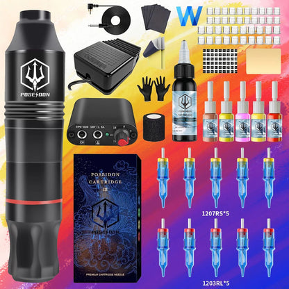 Professional Tattoo Pen Kit With Needles And Accessories For Permanent Makeup And Body Art 1