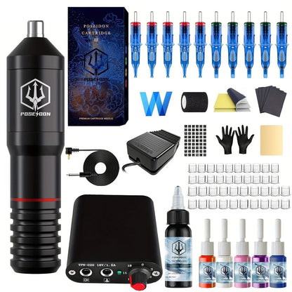 Professional Tattoo Pen Kit With Needles And Accessories For Permanent Makeup And Body Art 6