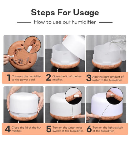 Ultrasonic Essential Oil Diffuser With LED Lights And Remote Control 6