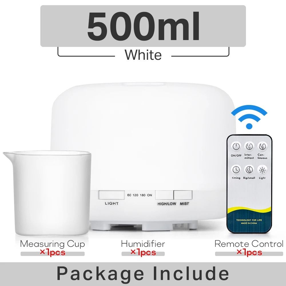 Ultrasonic Essential Oil Diffuser With LED Lights And Remote Control 8