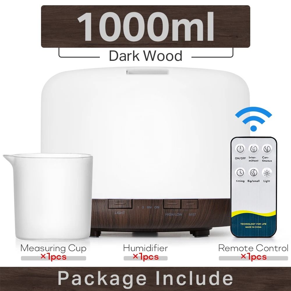 Ultrasonic Essential Oil Diffuser With LED Lights And Remote Control 15