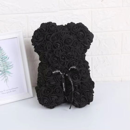 25cm Rose Bear  Artificial Flower Gift For Girlfriend Anniversary  Valentines Day 9