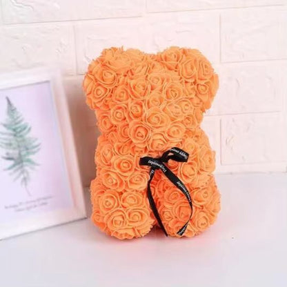 25cm Rose Bear  Artificial Flower Gift For Girlfriend Anniversary  Valentines Day 14
