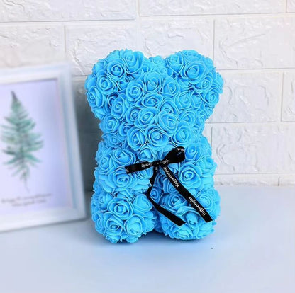 25cm Rose Bear  Artificial Flower Gift For Girlfriend Anniversary  Valentines Day 15