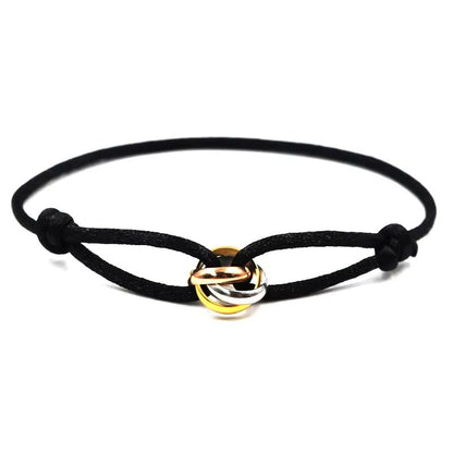 Luxury Adjustable Rope Bracelet  Unisex Hand Chain With 3Metal Buckle For Effortless Style 4