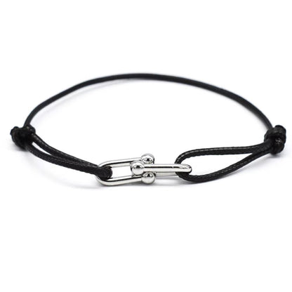 Luxury Adjustable Rope Bracelet  Unisex Hand Chain With 3Metal Buckle For Effortless Style 5