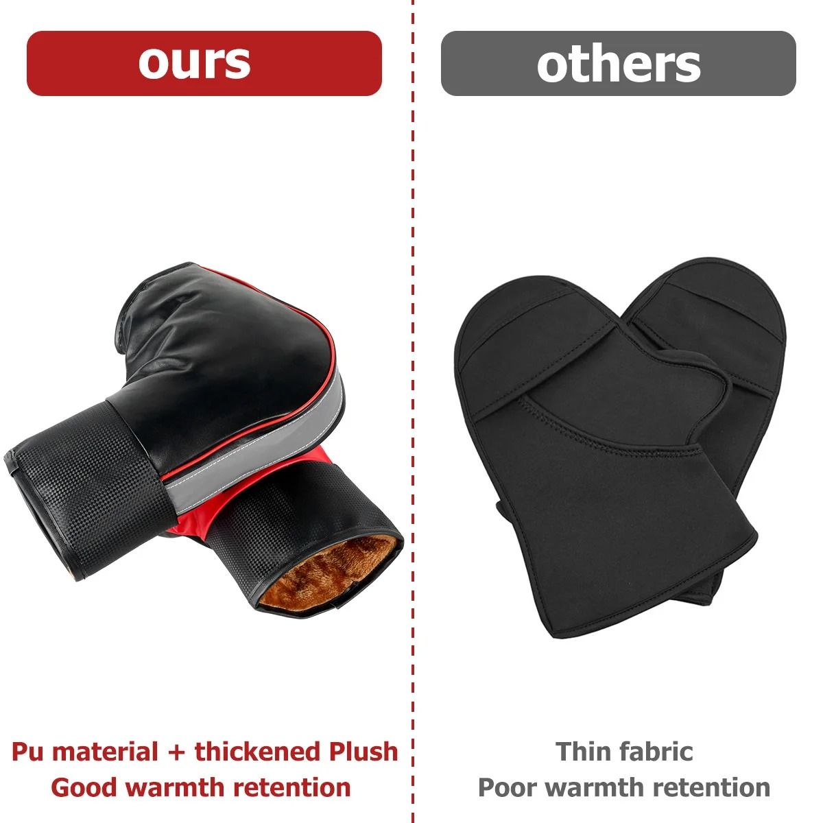 Motorcycle Handlebar Muffs Waterproof Winter Hand Warmers 5