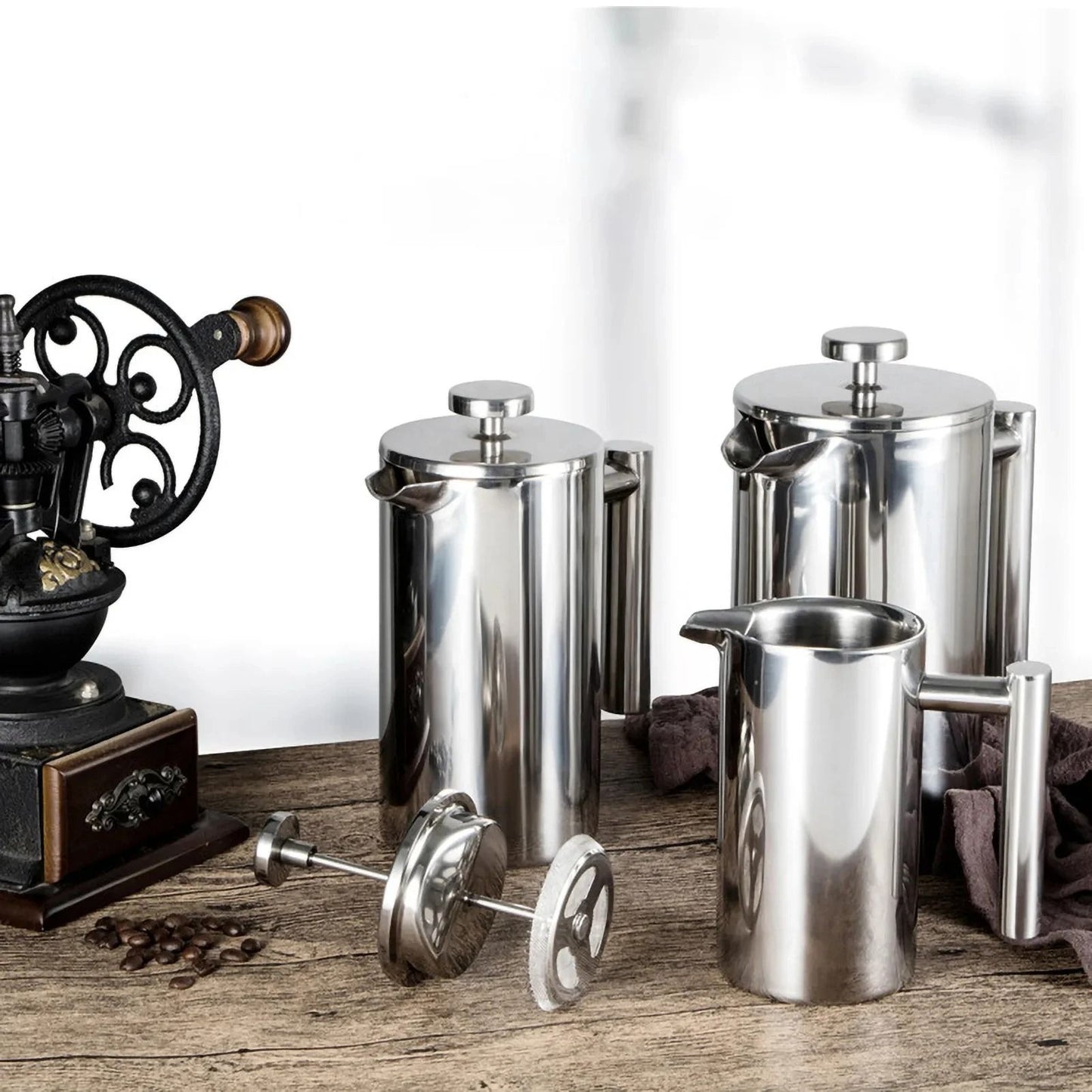 Stainless Steel French Press Coffee Maker With Double Wall Insulation 3